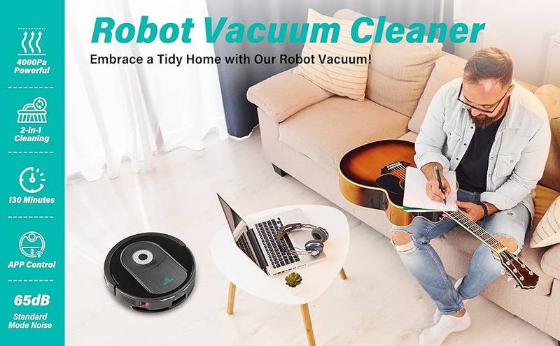 SmartClean Robot: The Ultimate Vacuum and Mop for Pet Hair and Hard Floors!
