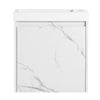 Chic Wall-Mounted Bathroom Vanity with Resin Sink & Quiet-Close Door