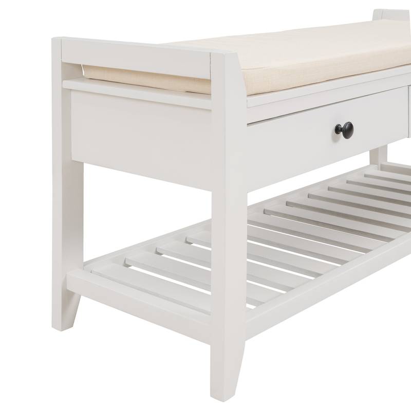 Stylish Storage Bench with Cushion
