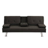 Cozy Brown Sofa Bed with Armrests