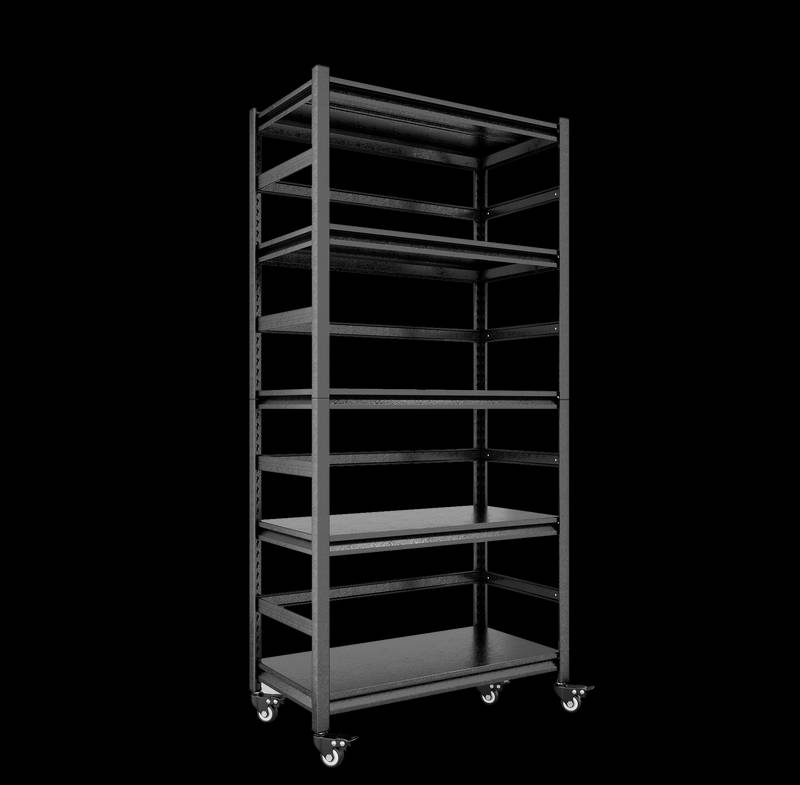 Sturdy Rolling 5-Tier Metal Shelving Unit - Perfect for Kitchen & Garage