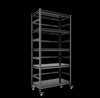 Sturdy Rolling 5-Tier Metal Shelving Unit - Perfect for Kitchen & Garage