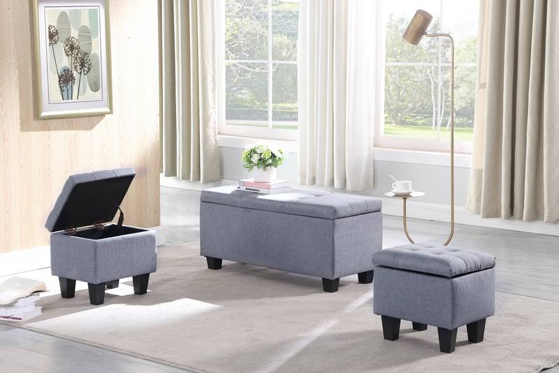 Chic Multi-Use Storage Ottoman Bench