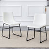 Chic White PU Leather Chair - Perfect for Modern Spaces!