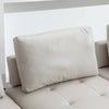 Cozy L-Shaped Sectional Sofa with Ottoman - Plush Beige Comfort for Your Living Room