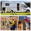 Versatile Telescopic Ladder with Rotating Stabilizer and Magnetic Tool Holder