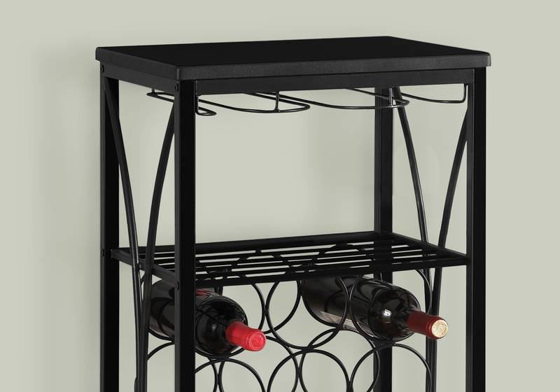 Chic Black Metal Wine Bar