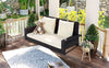 Cozy Duo Wicker Swing with Cushions