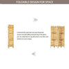 Chic Wood Room Divider with Shelves