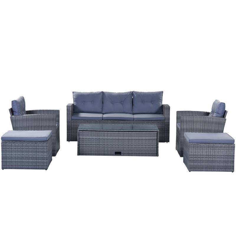Cozy All-Weather Wicker Outdoor Lounge Set