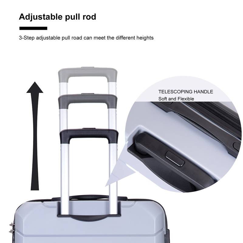 “Silver Spinner Suitcase Trio with TSA Lock”