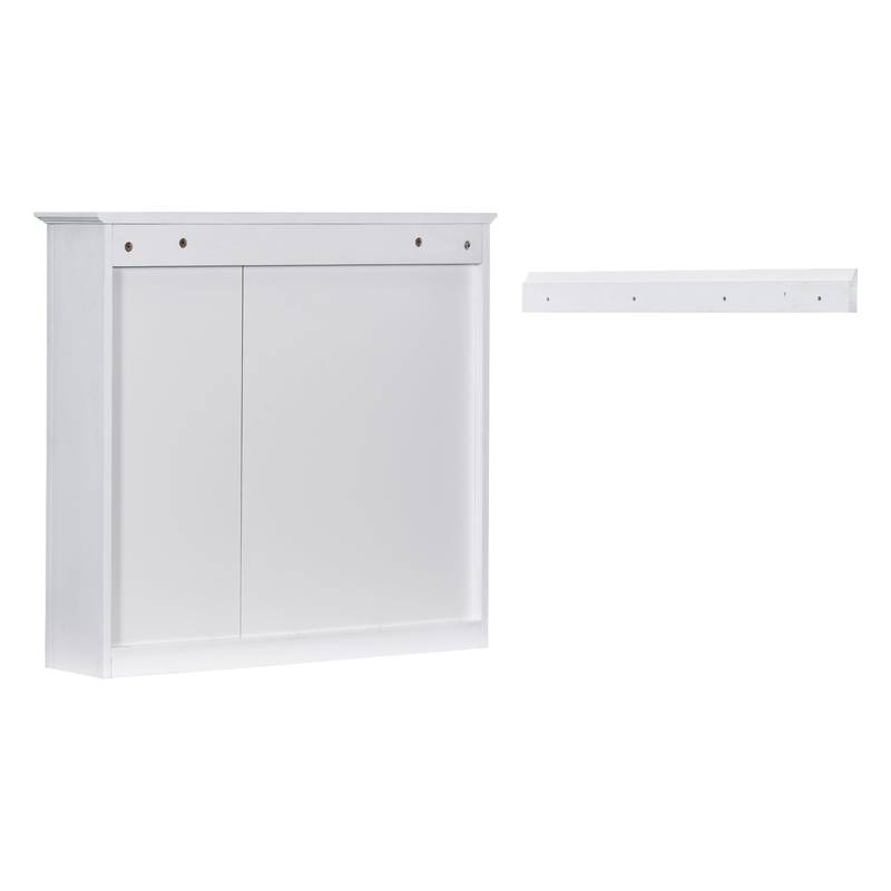 Sleek Wall-Mounted Medicine Cabinet with Mirror & Shelves