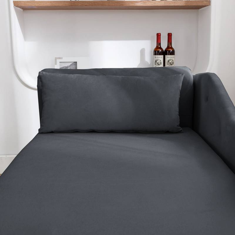 Velvet Dream Lounge Chair with Storage & Pillow