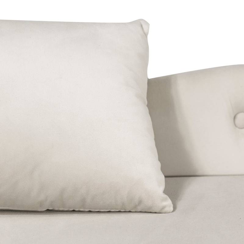 Cozy Velvet Chaise with Storage and Pillow