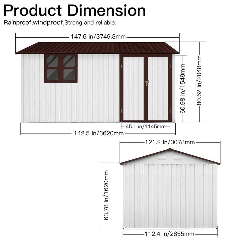 Stylish Outdoor Storage Shed with Window