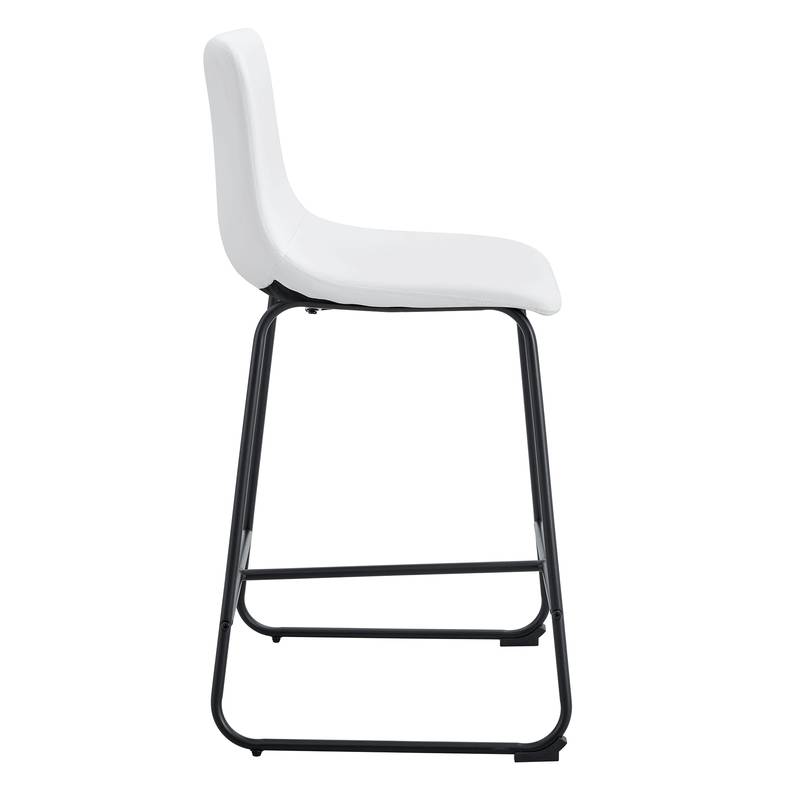 Chic White PU Bar Stool for Stylish Spaces