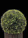 Charming Faux Ball Topiary in Woven Pot