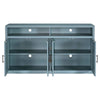 Chic Smoke Blue Sideboard with Open Shelves