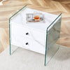 Chic Glass-Top Nightstand
