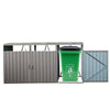 Trash Can Hideaway - Stylish Metal Shed for Outdoor Storage