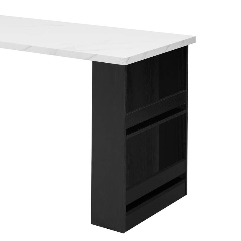 Stylish Expandable Kitchen Island with Storage and Power Outlet