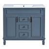 Chic Royal Blue Bathroom Vanity with Sink & Storage