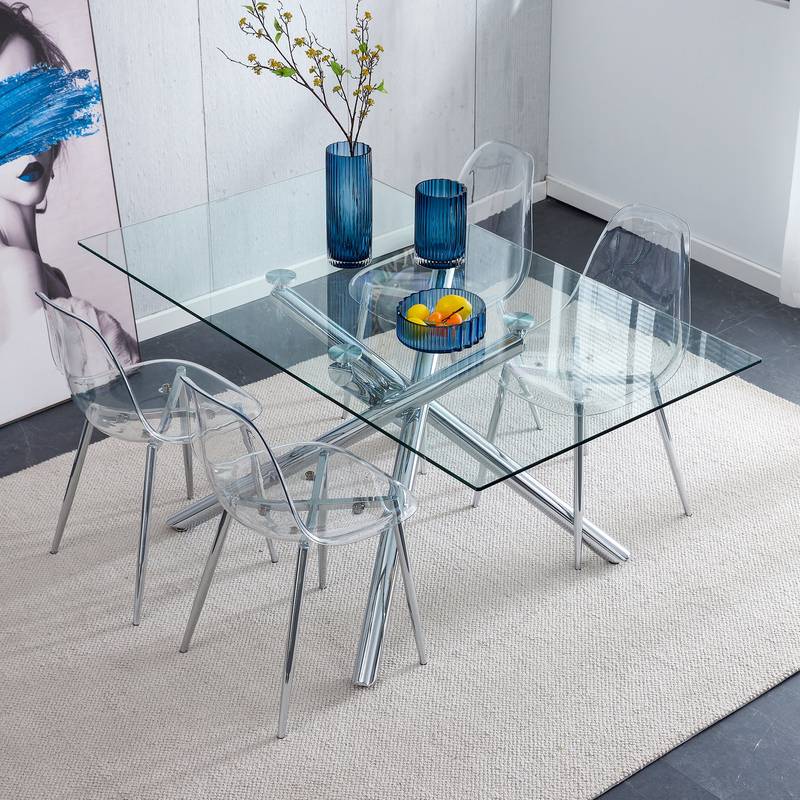 Clear Chic Dining Chairs Set