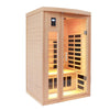 Cozy Hemlock Infrared Sauna with Mood Lighting and Bluetooth