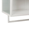 Stylish Glass Door Storage Cabinet with Towel Rack