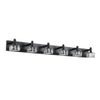 Chic Black LED Vanity Light with Crystal Shades