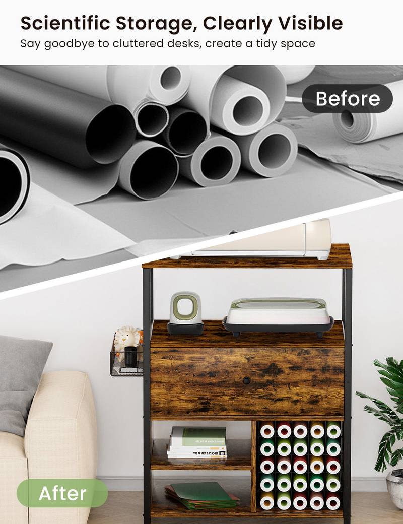 CraftMaster Storage Cabinet - Perfect Organizer for Cricut & Craft Supplies!