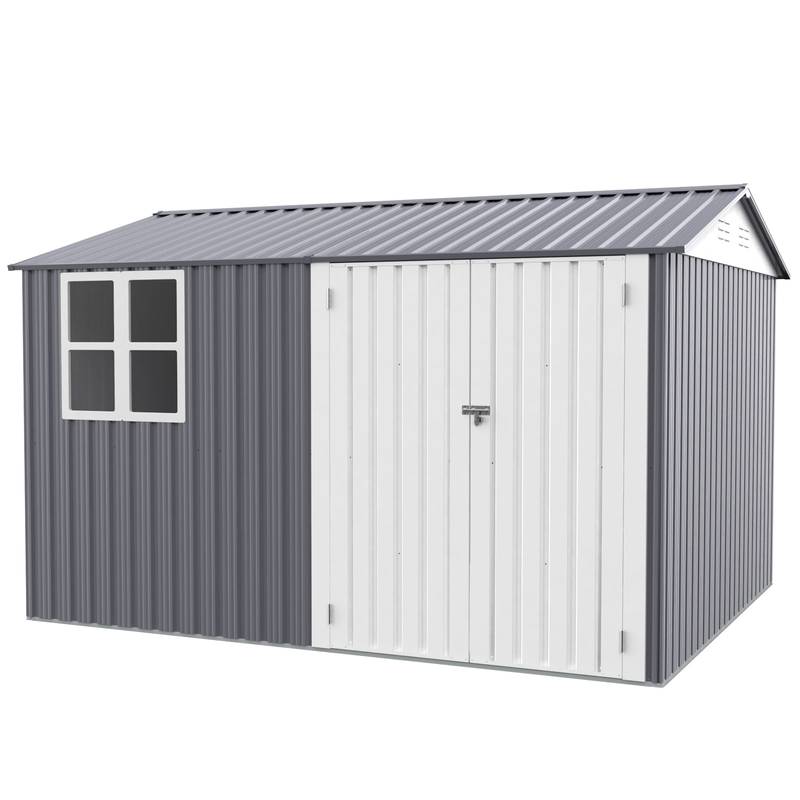 Sturdy Outdoor Storage Shed with Double Lock and Vents