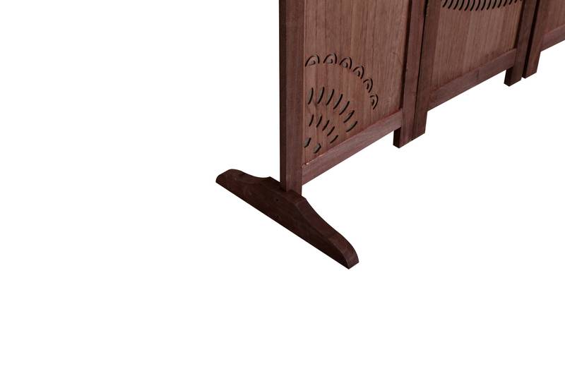 Charming Brown Wood Folding Room Divider