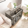 Rustic Dog Crate Table with Barn Door