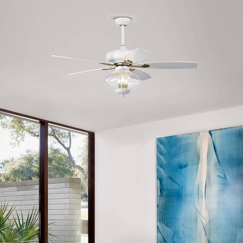 Breezy White Ceiling Fan with Remote