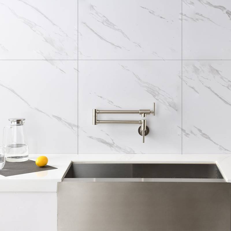 Space-Saving Wall-Mount Pot Filler Faucet
