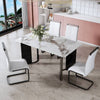Chic Marble-Look Dining Table
