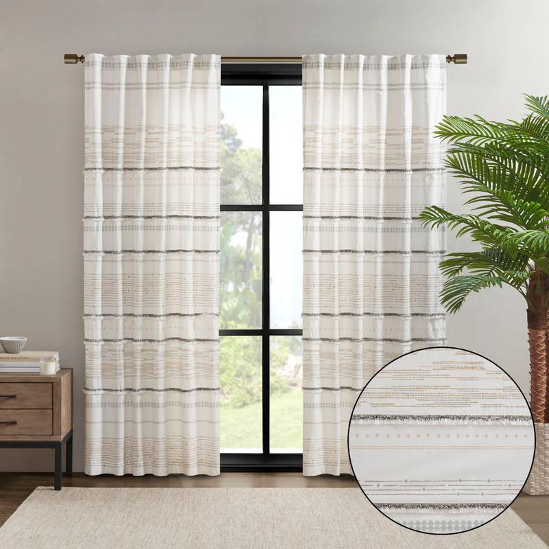 Tassel Charm Cotton Curtain Panel