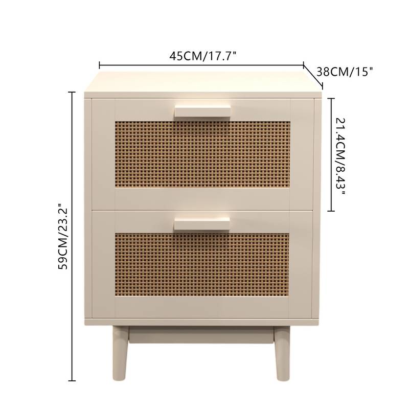 Rattan Charm Nightstand