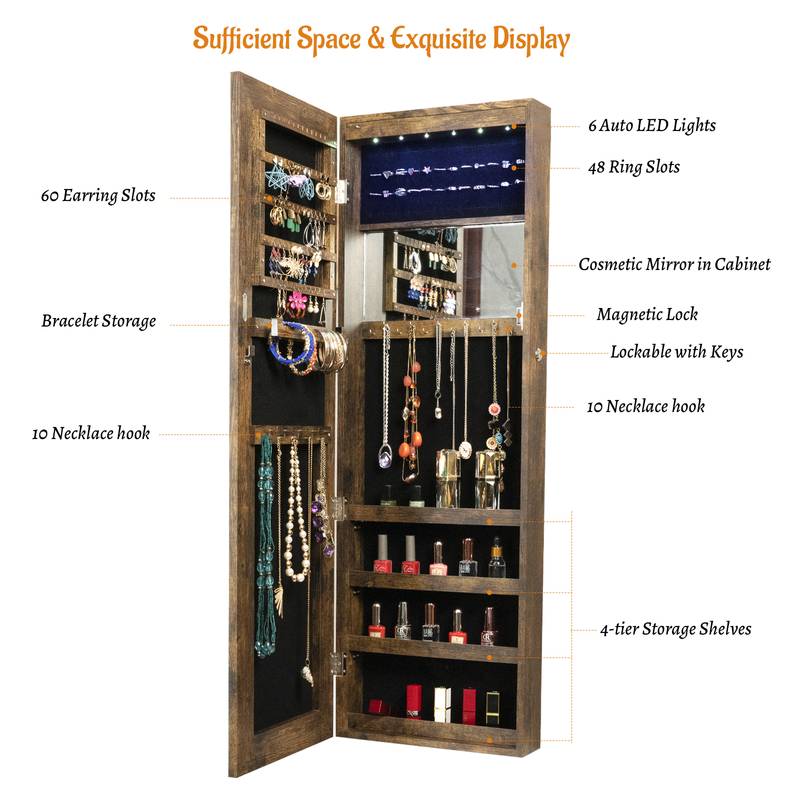 Glow & Go Jewelry Mirror Storage