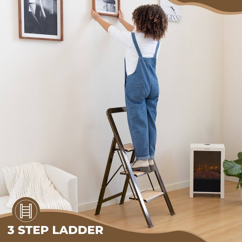 Versatile Folding Step Stool with Anti-Slip Pedal