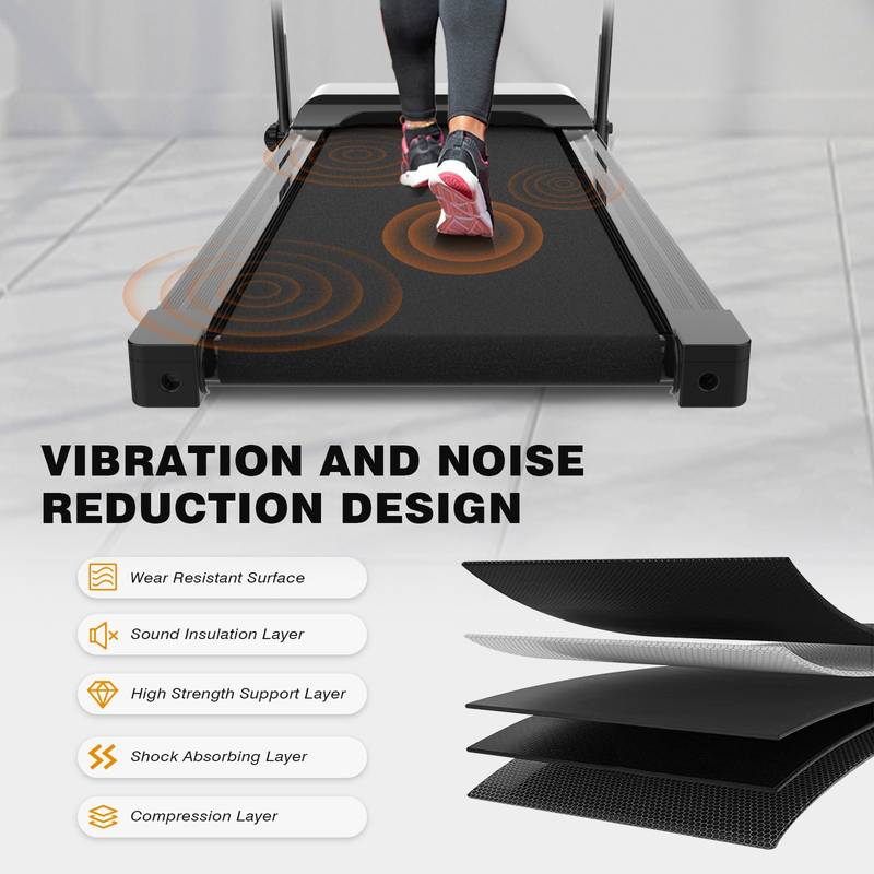 HomeFit Electric Treadmill - Foldable with Incline & Phone Holder