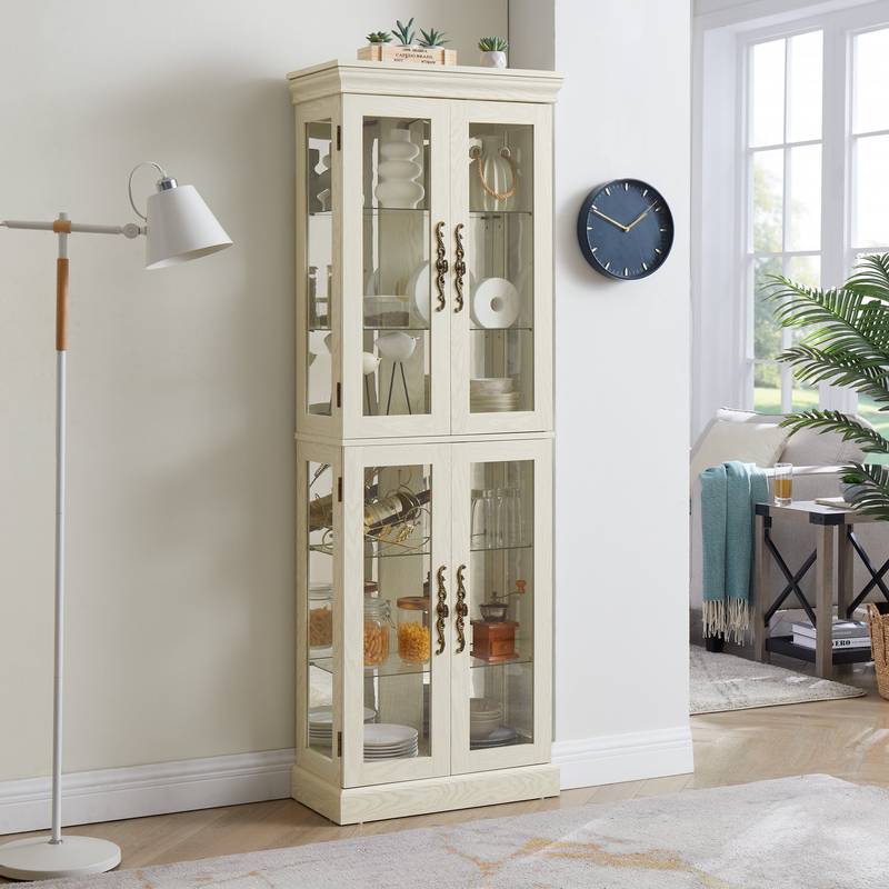 Elegant Glass Display Cabinet with Lights