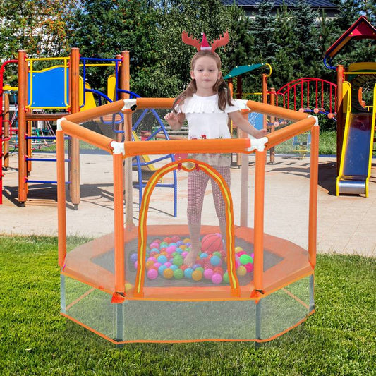 Kiddo’s Fun Jump Trampoline with Safety Net and Balls
