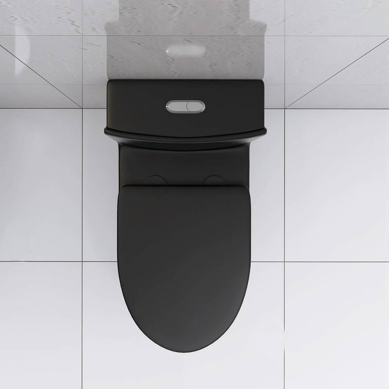 Sleek Black Eco-Friendly Toilet