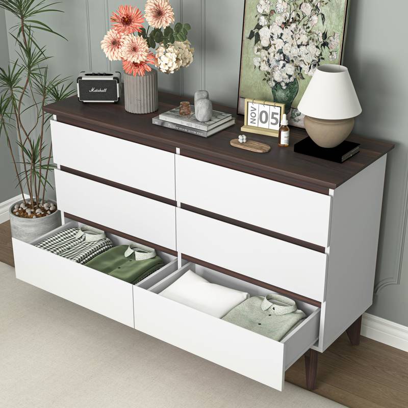 Chic Six-Drawer Storage Chest