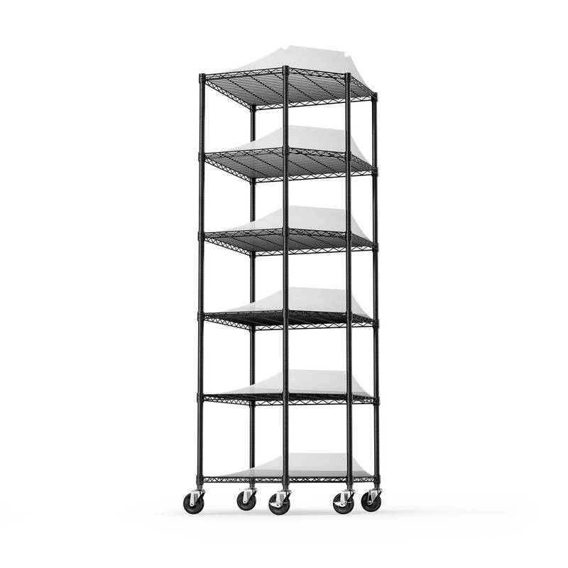 Versatile Corner Shelf with Wheels - Stylish & Sturdy Storage Solution
