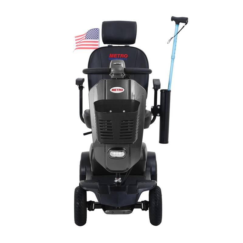 SwiftRide Grey Compact Mobility Scooter with Basket & USB Charging