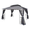 Cozy Outdoor Gazebo with Ventilated Roof & Mosquito Net