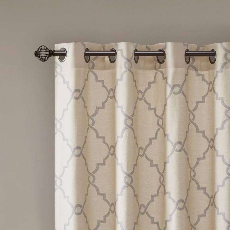 Fretwork Grommet Curtain Panel